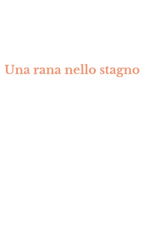 Una rana nello stagno