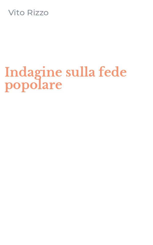 Indagine sulla fede popolare
