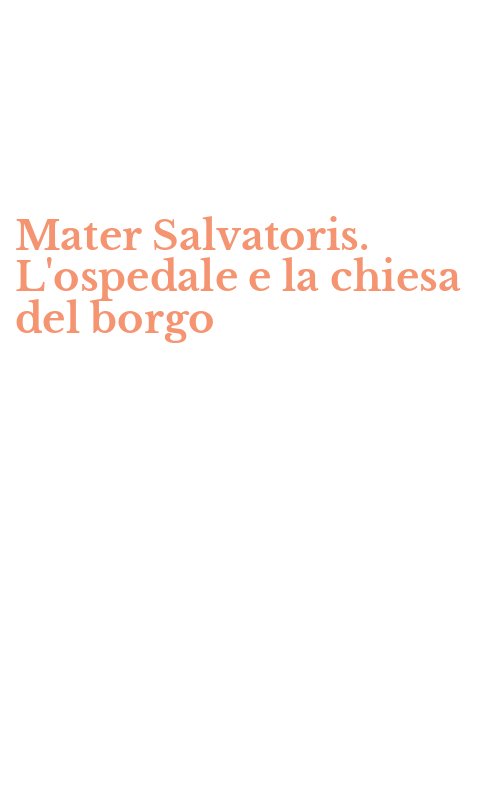 Mater Salvatoris. L'ospedale e la chiesa del borgo