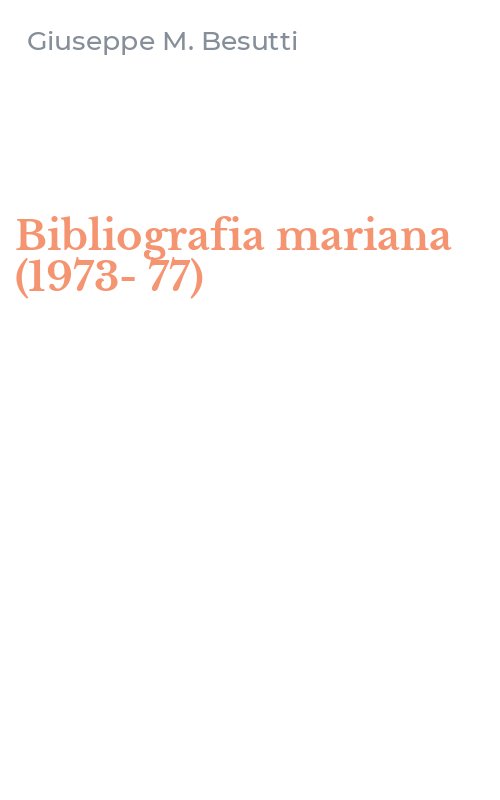 Bibliografia mariana (1973-77)