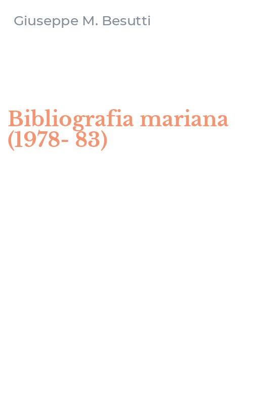 Bibliografia mariana (1978-83)