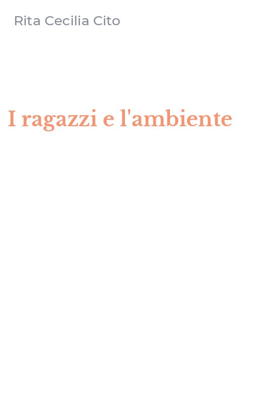 I ragazzi e l'ambiente