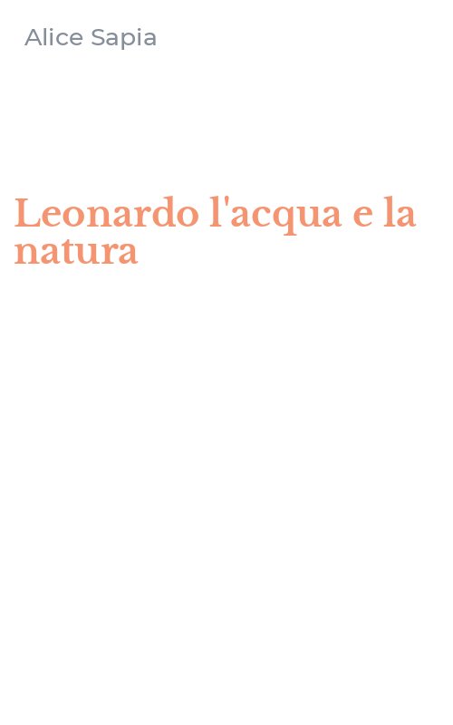Leonardo l'acqua e la natura