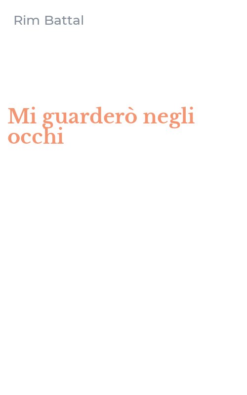 Mi guarderò negli occhi