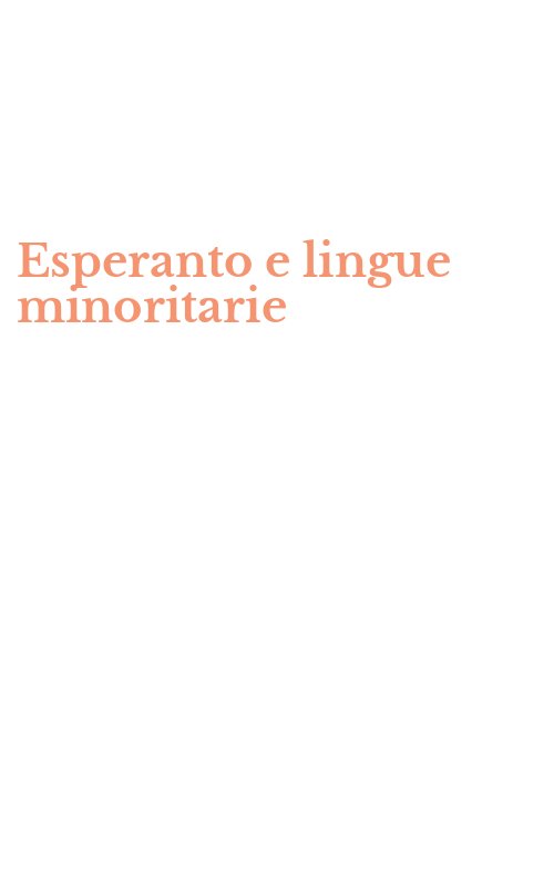 Esperanto e lingue minoritarie