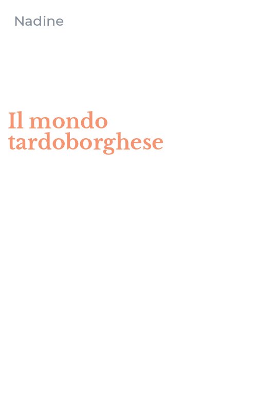 Il mondo tardoborghese