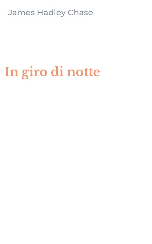 In giro di notte