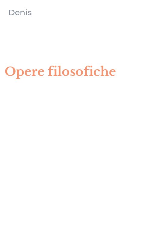Opere filosofiche