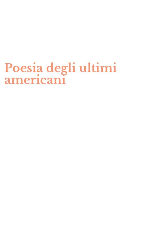 Poesia degli ultimi americani