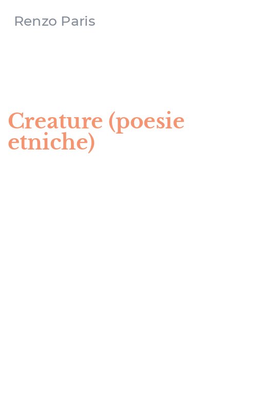 Creature (poesie etniche)