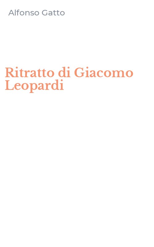Ritratto di Giacomo Leopardi