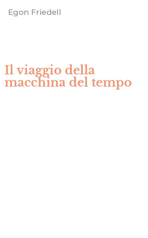 Il viaggio della macchina del tempo