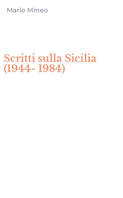 Scritti sulla Sicilia (1944-1984)