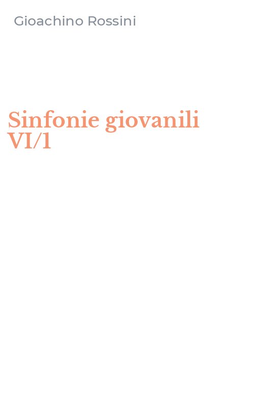 Sinfonie giovanili VI/1