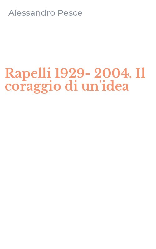 Rapelli 1929-2004. Il coraggio di un'idea