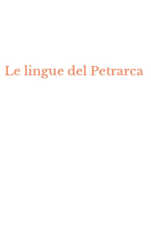 Le lingue del Petrarca