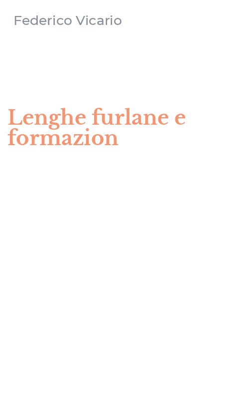 Lenghe furlane e formazion