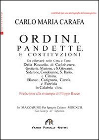 Ordini, pandette e costizuzioni