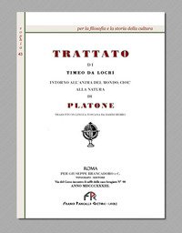 Trattato di Timeo da Locri intorno all'anima del mondo, cioè alla natura di Platone (rist. anast. Roma, 1838)