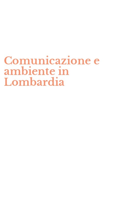 Comunicazione e ambiente in Lombardia