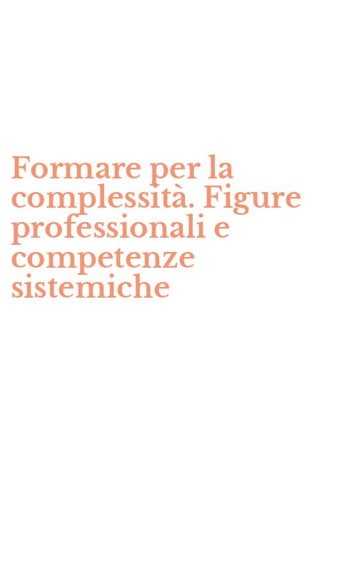 Formare per la complessità. Figure professionali e competenze sistemiche