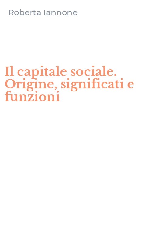 Il capitale sociale. Origine, significati e funzioni