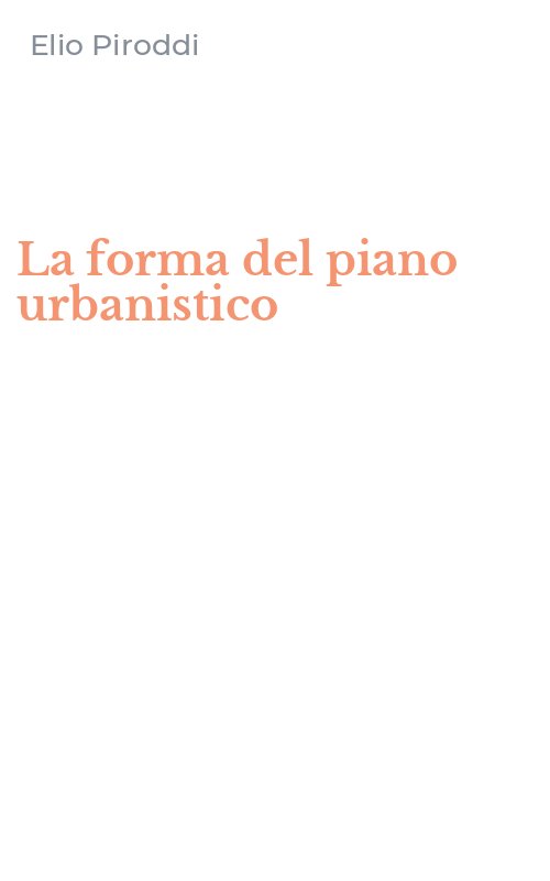 La forma del piano urbanistico