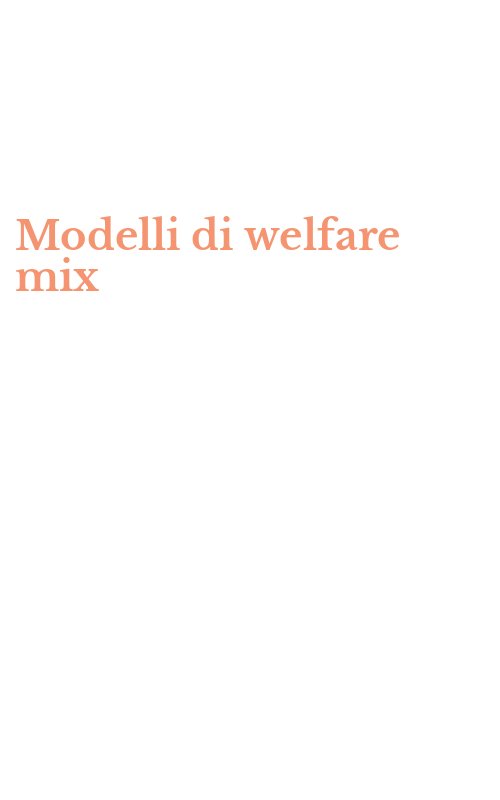 Modelli di welfare mix