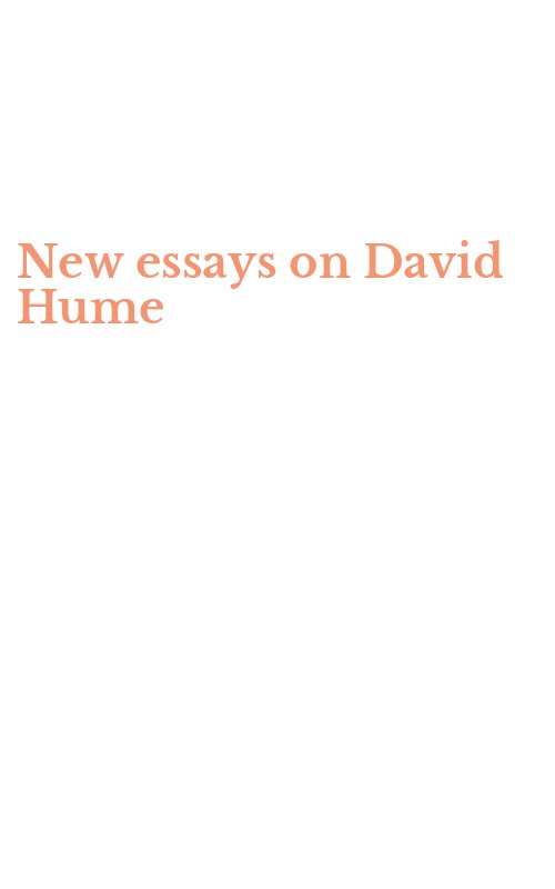 New essays on David Hume