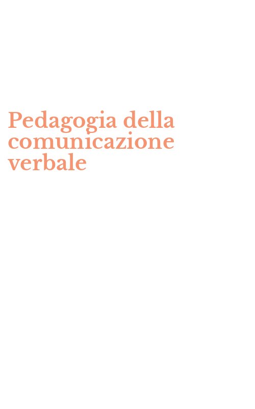 Pedagogia della comunicazione verbale