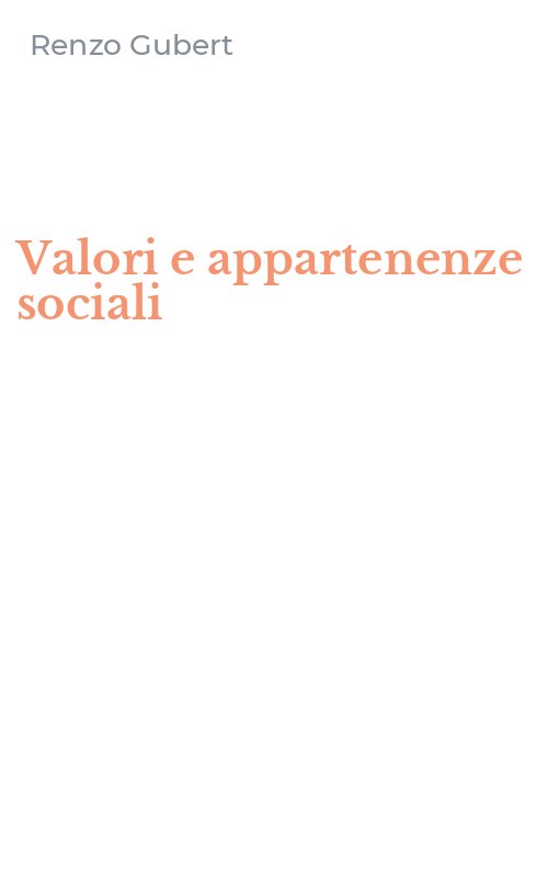 Valori e appartenenze sociali