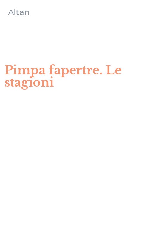 Pimpa fapertre. Le stagioni