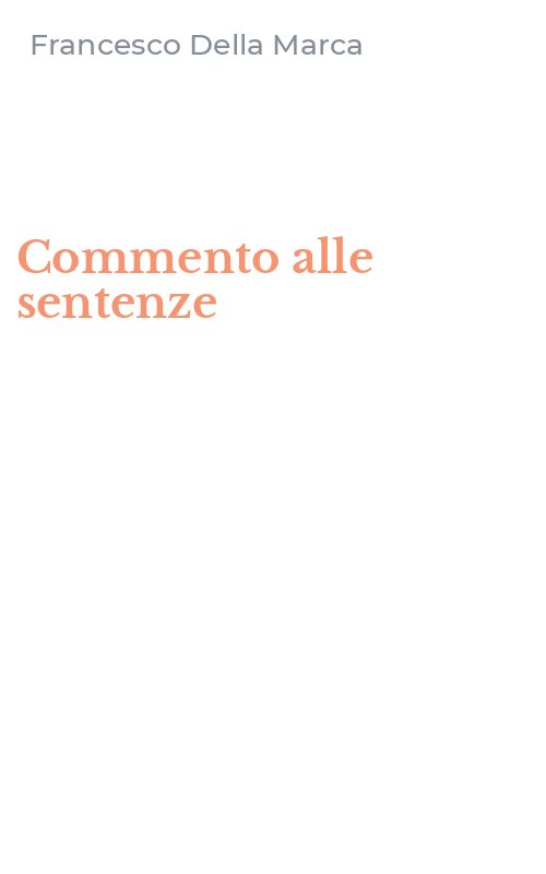 Commento alle sentenze