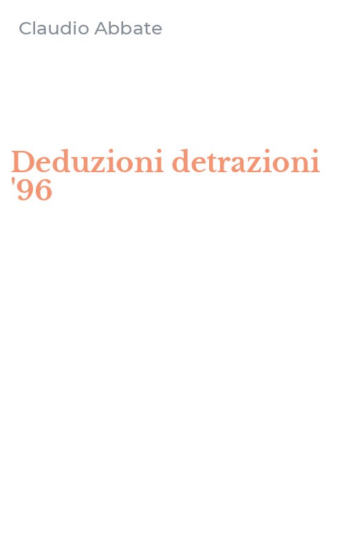 Deduzioni detrazioni '96