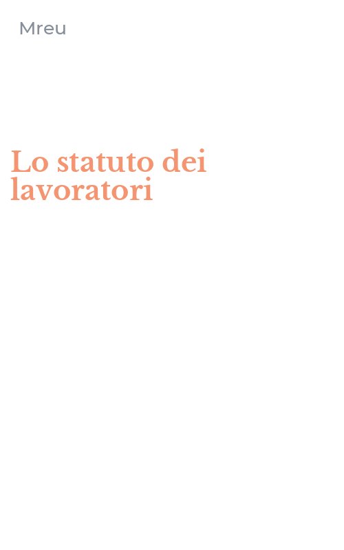 Lo statuto dei lavoratori