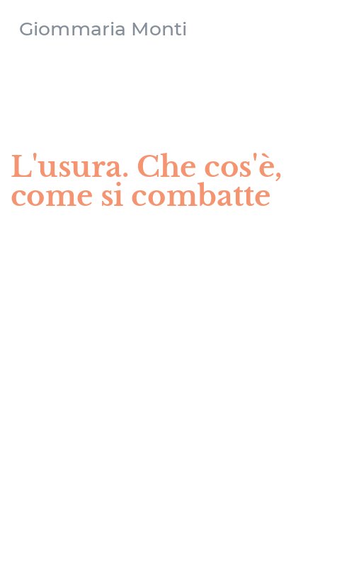 L'usura. Che cos'è, come si combatte