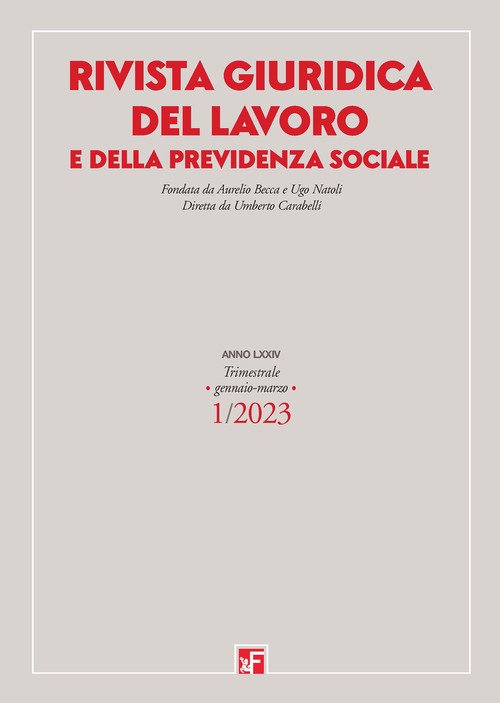 Rivista giuridica del lavoro e della previdenza sociale