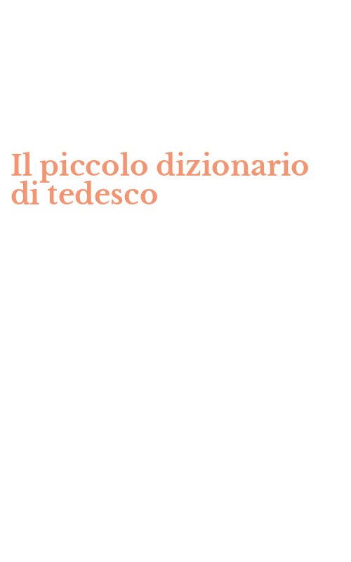Il piccolo dizionario di tedesco