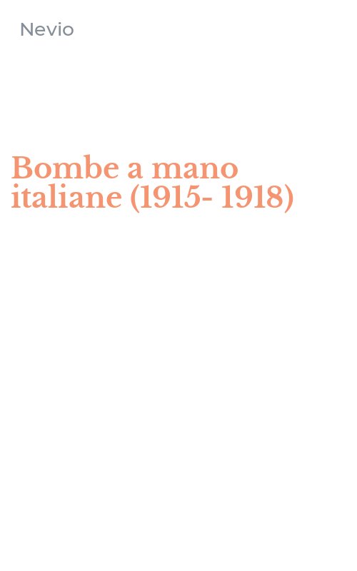 Bombe a mano italiane (1915-1918)