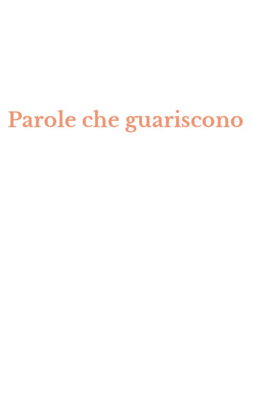 Parole che guariscono
