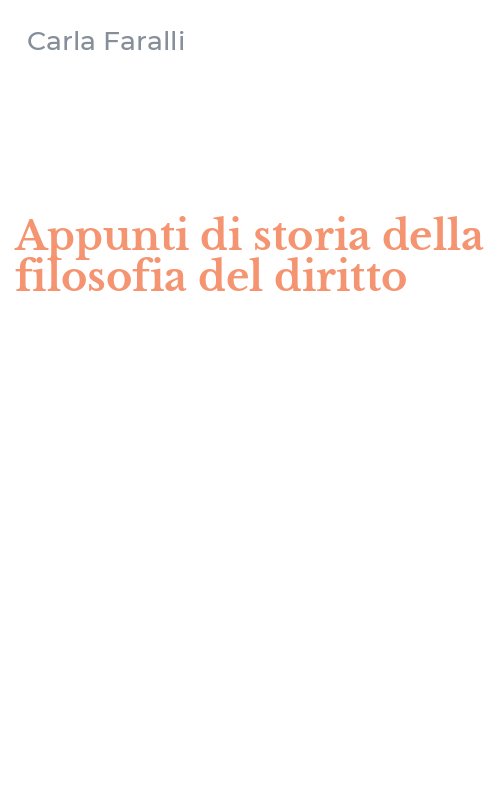 Appunti di storia della filosofia del diritto