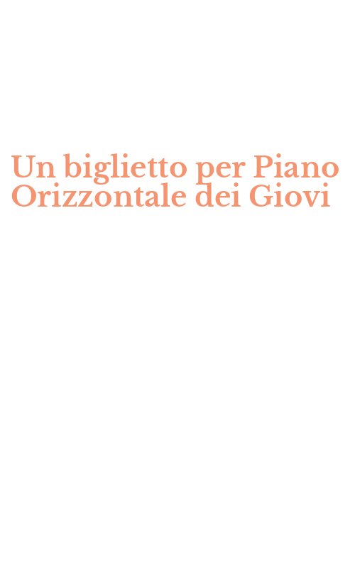 Un biglietto per Piano Orizzontale dei Giovi