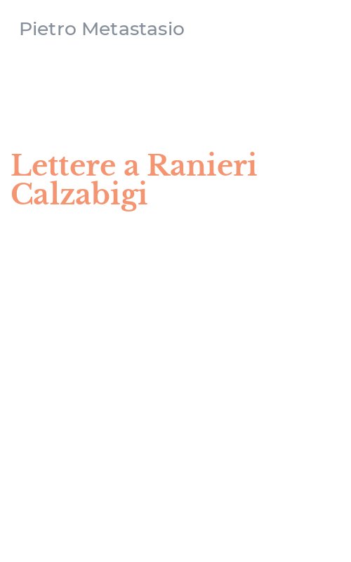 Lettere a Ranieri Calzabigi