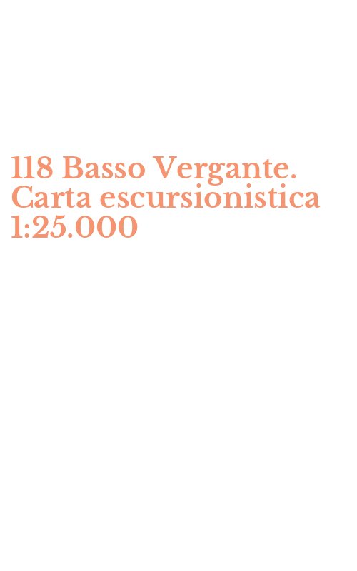 118 Basso Vergante. Carta escursionistica 1:25.000