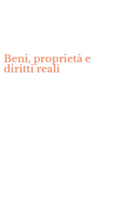 Beni, proprietà e diritti reali