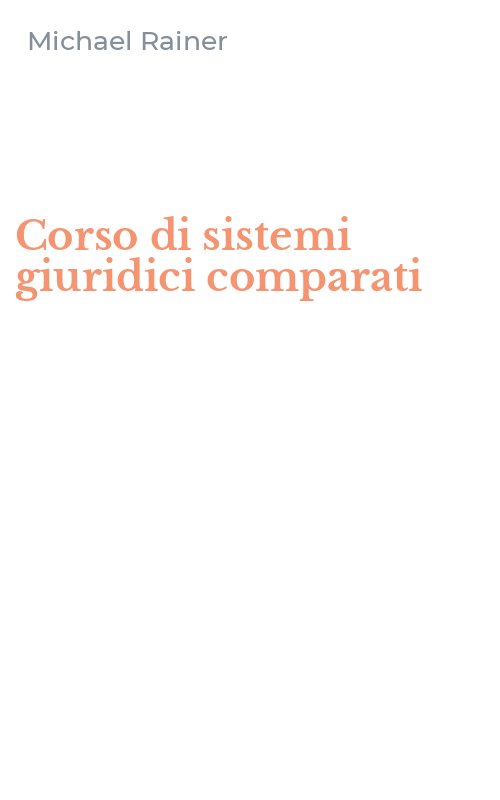 Corso di sistemi giuridici comparati