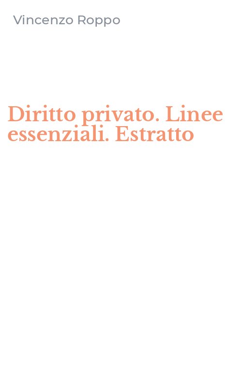 Diritto privato. Linee essenziali. Estratto