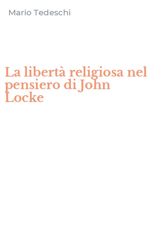 La libertà religiosa nel pensiero di John Locke