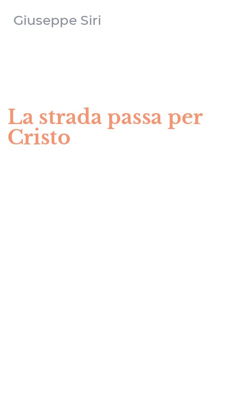 La strada passa per Cristo