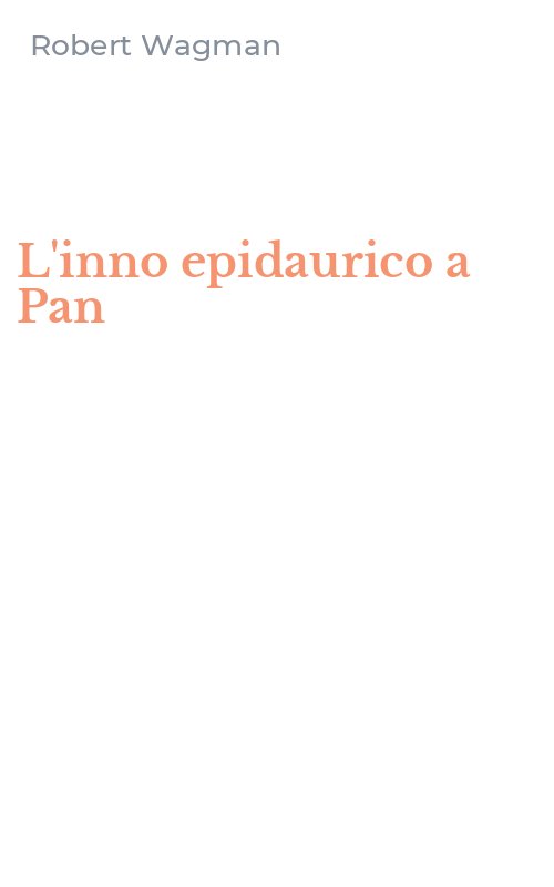 L'inno epidaurico a Pan
